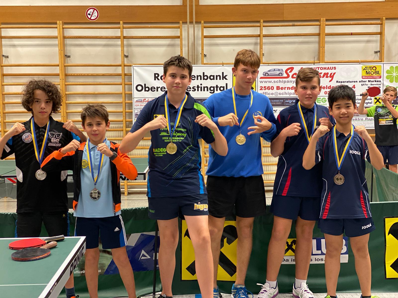 Silber bei Zentralen U15-Meisterschaften 2019 - Badener AC Tischtennis - Krisztofer Lörincz und Matthias Chen